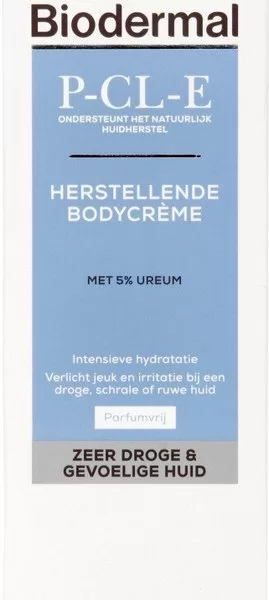 Biodermal P-CL-E Herstellende Bodycrème 200ml voor Zeer Droge & Gevoelige Huid - Intensieve Hydratatie, Jeukverlichting, Parfumvrij