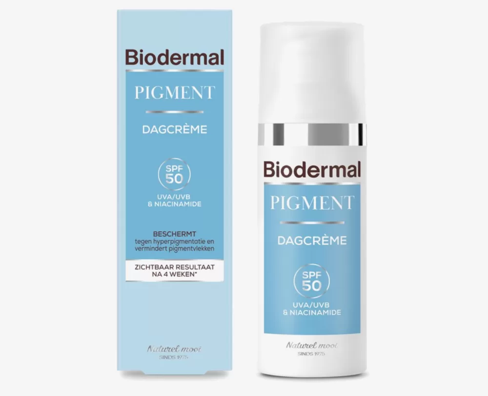 Biodermal Pigment Dagcrème SPF 50 - Vermindert Hyperpigmentatie, Pigmentvlekken - Hydrateert en Verstevigt - 50 ml