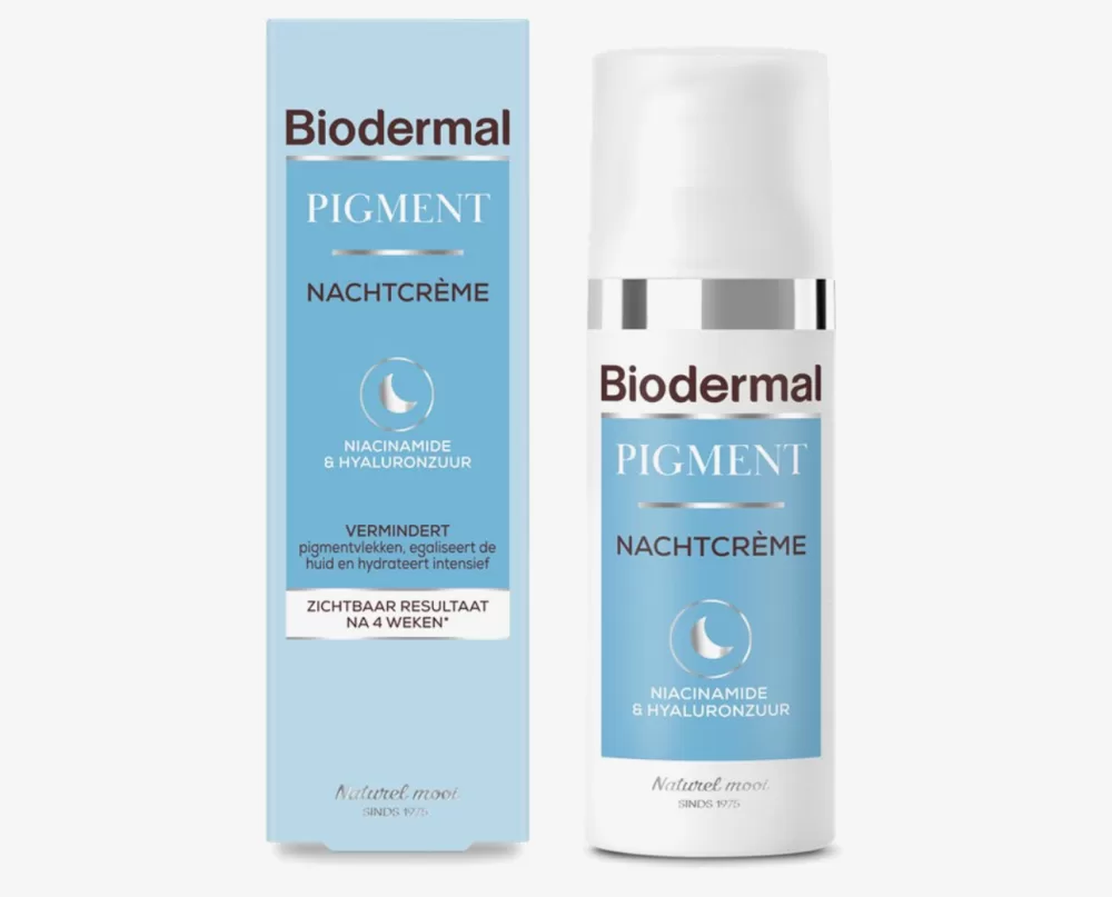 Biodermal Pigment Nachtcrème 50 ml – Vermindert hyperpigmentatie & pigmentvlekken, hydrateert, exfolieert, dermatologisch getest