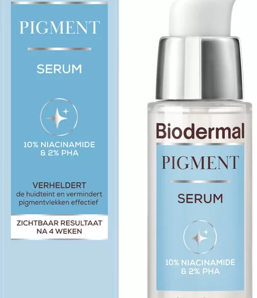 Biodermal Pigment Serum 30 ml – Vermindert Hyperpigmentatie, Verheldert Huid, 10% Niacinamide, 2% PHA, Hydrateert en Vermindert Rimpels