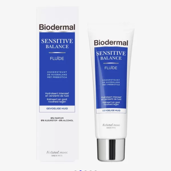 Biodermal Sensitive Balance Fluide - Dagcreme met Hyaluronzuur voor Gevoelige Huid - 50ml, Kalmerend & Voedend, Lichte Textuur