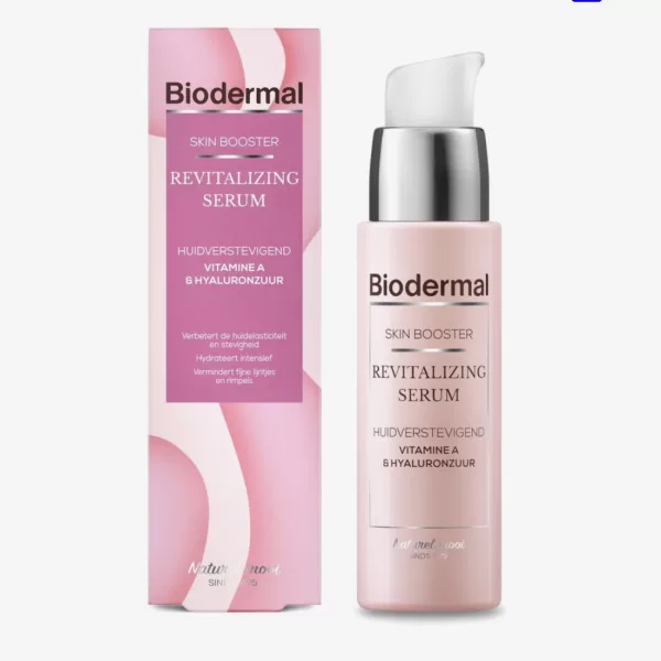 Biodermal Skin Booster Revitalizing Serum – Verstevigend, met Vitamine A & Hyaluronzuur, Vermindert Lijntjes, Voor Alle Huidtypen, 30 ml