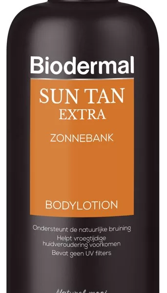 Biodermal Sun Tan Extra Zonnebank Bodylotion 200ml - Bescherming & Hydratatie voor Sneller Bruin Worden onder de Zonnebank