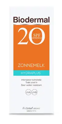 Biodermal Zonnemelk Hydraplus SPF20 - Zonnespray voor Gevoelige Huid, Water-/Zandresistent, Parfumvrij, Geschikt voor Kinderen & Zwangerschap