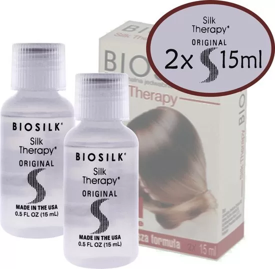 BioSilk Silk Therapy - 10x 15ml (150ml) | Zijde Behandeling voor Normaal en Beschadigd Haar | Reisformaat, Versterkt en Voedt Haar