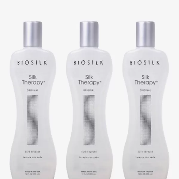 Biosilk Silk Therapy Original Treatment - 3x 207ml, Haarserum für Glanz & Reparatur, UV-Schutz, 17 Aminosäuren, Anti-Spliss, Feuchtigkeitsregulierung