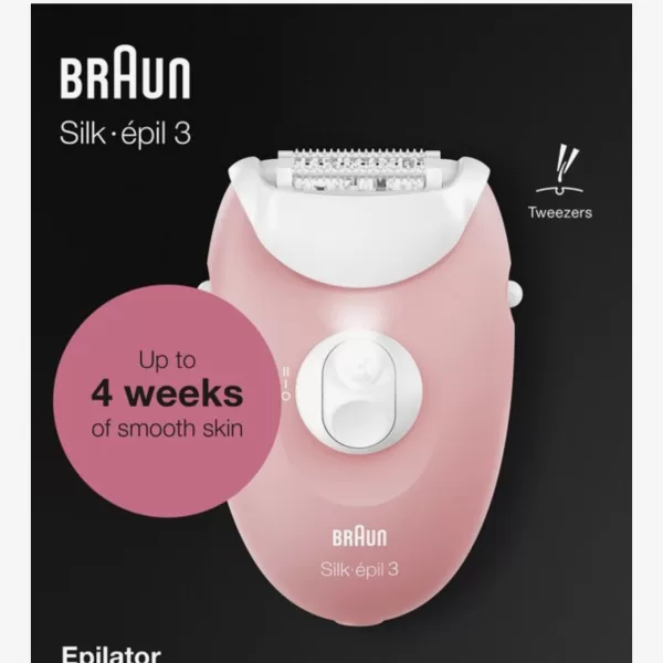 Braun Silk-épil 3-410 Epilator für Beginners, 20-Pinzetten, Scheer- & Trimmerkopf, Massageroller, Snoer, Inclusief Oplader & Reinigingsborsteltje