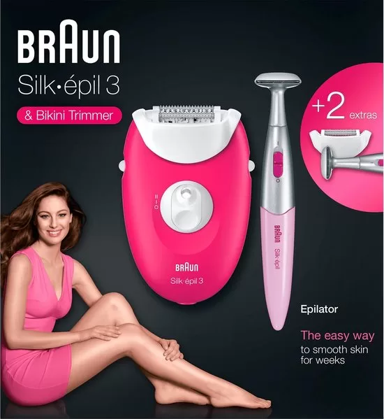 Braun Silk-épil 3-420 Epilator met Bikinistyler - 20-pincettensysteem voor langdurige ontharing, inclusief oplader en reinigingsborsteltje