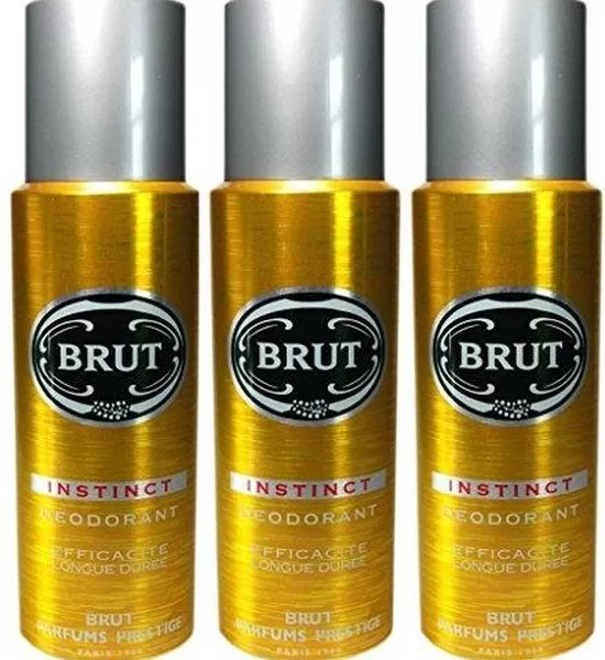 Brut Deo Spray Instinct 3er Pack – 200 mL pro Dose, 24h Schutz, klassischer Duft für den modernen Mann, langlebig & effektiv