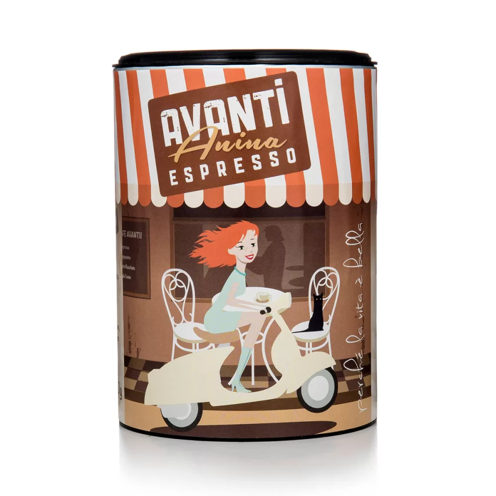 Caffè Avanti Anina Espresso 250g Dose - Gemahlen, 80% Arabica, 20% Robusta, Schweizer Trommelröstung, nussiges Aroma, wenig Säure