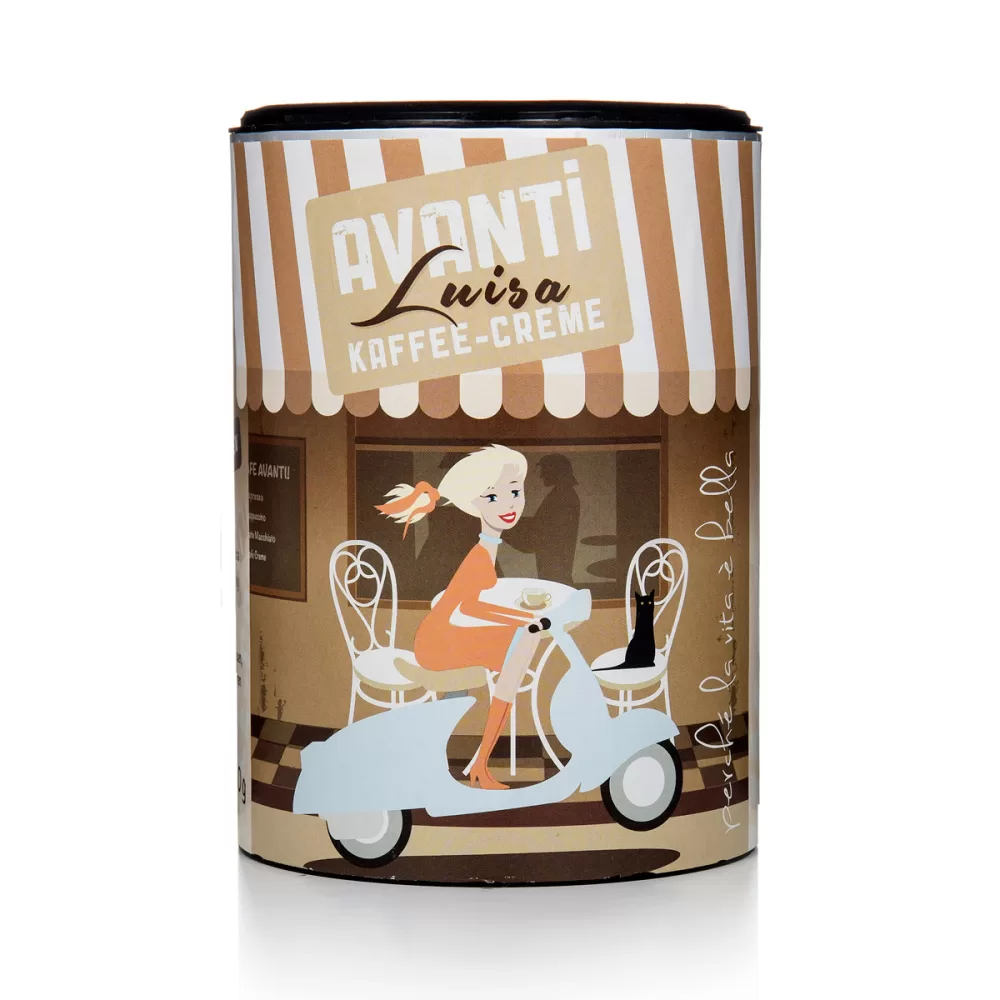 Caffè Avanti Luisa 250g gemahlen – 90% Arabica, 10% Robusta, mild, fruchtig, traditionelle Trommelröstung, ideal für Vollautomaten