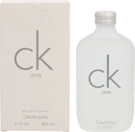 Calvin Klein CK One 200 ml Eau de Toilette Unisex - Citrus Aromatische Geur voor Dames en Heren - Frisse, Pure Geur