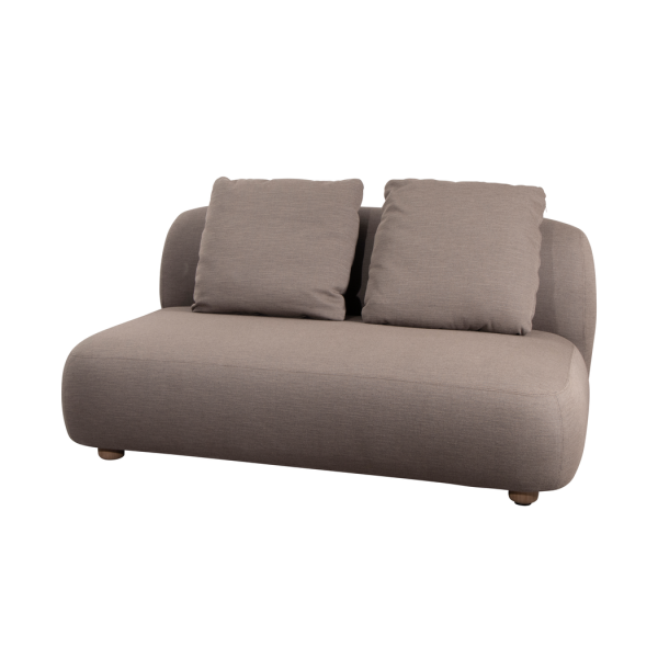 Cane-line Capture Modulsofa Outdoor 2-Sitzer Taupe | Witterungsbeständig, Modular, Komfortabel, Schnelltrocknend, Modernes Design