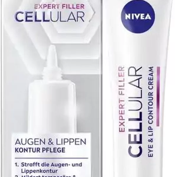 Cellular Expert Filler Eye & Lip Contour Cream 15ml – Antifalten-Oční Krém pro suchou, citlivou a zralou pleť (1+1 zdarma)