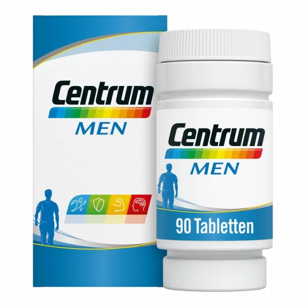 Centrum Men - 90 Tablets (2 Packs) | Essential Vitamins & Minerals for Men's Health | Daily Nutritional Support