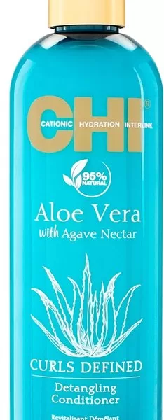 CHI Aloe Vera & Agave Nectar Curl Enhancing Shampoo 739ml - Hydraterende Shampoo voor Krullend Haar, Glanzend en Pluisvrij, Natuurlijke Formule