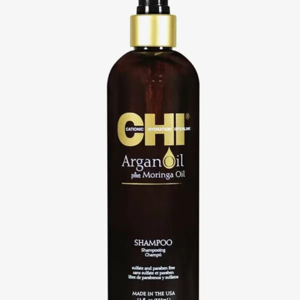 CHI Argan Oil Shampoo 340ml - Voedende Shampoo met Argan & Moringa Olie - Sulfaat- en Parabeenvrij - Geschikt voor Kroezend & Beschadigd Haar