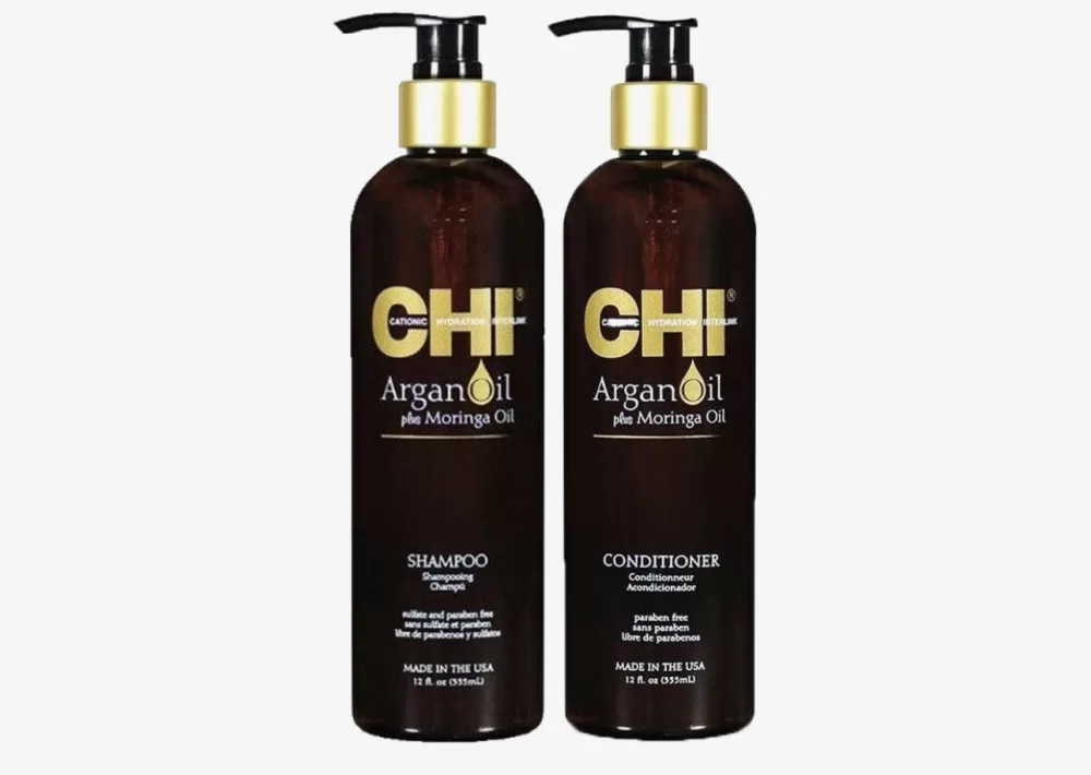 CHI Argan Oil Shampoo & Conditioner Set 340ml - Feuchtigkeitsspendende Haarpflege für glanzvolles, gesundes Haar