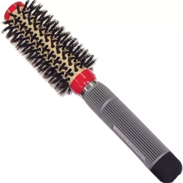 CHI Boar Ceramic Round Brush - Kleine Haarborstel 55mm für Alle Haartypen - Volumen & Krullen - Antistatisch, Zwart/Rood