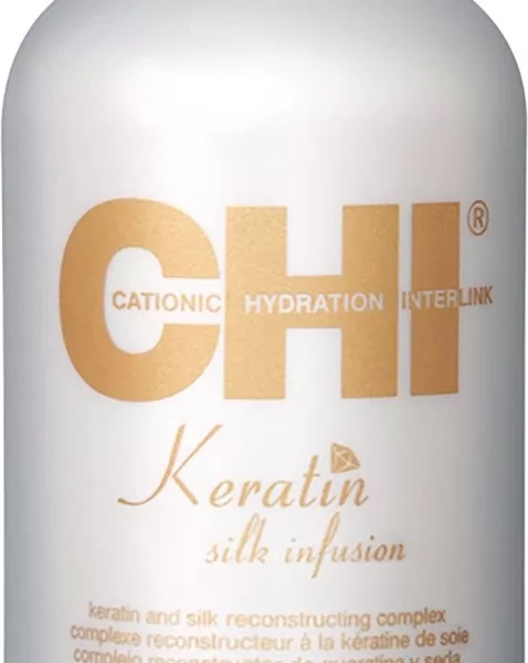 CHI Keratin Silk Infusion 177 ml - Hydraterende Leave-in Behandeling voor Droog Haar, Bescherming tegen Hitte & Glans Zonder SLS/Sulfaten/Parabenen