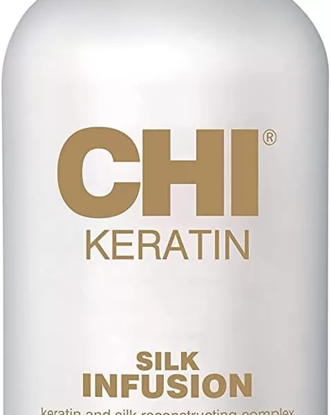 Chi Keratin Silk Infusion 177ml - Leave-in Haarbehandeling voor Droog, Beschadigd Haar, Hydrateert, Herstelt Glans & Elasticiteit, Parabeenvrij