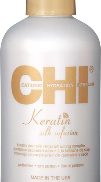 CHI Keratin Silk Infusion Haarcrème 177 ml - Hydraterende Leave-In Treatment, Bescherming tegen Hitte, Glans & Herstel voor Droog Haar