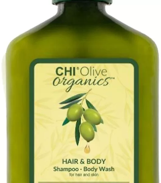 CHI Olive Organics Hair & Body Shampoo - 340 ml | Hydraterend, Sulfaatvrij, Olijfolie, Antioxidanten, Voor Gezond Haar & Huid