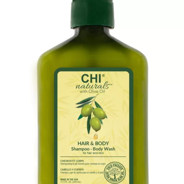 CHI Olive Organics Hair & Body Shampoo - 710 ml | Hydraterend, Sulfaatvrij, Glutenvrij, met Olijfolie & Antioxidanten voor Gezond Haar & Huid