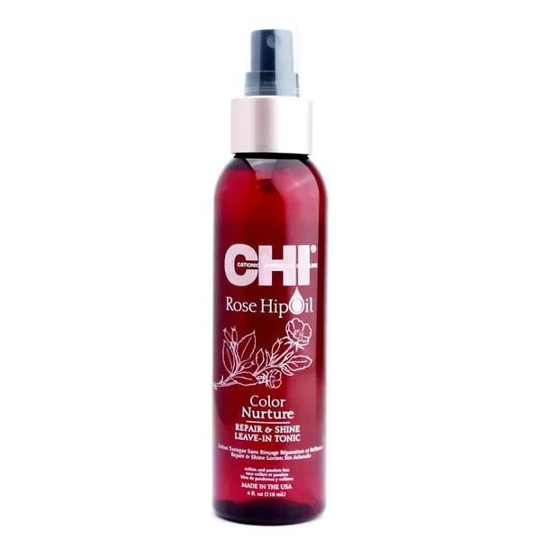 CHI Rose Hip Oil Repair & Shine Tonic 118ml - Hydrateert, versterkt & vermindert kroes voor gekleurd haar - Kalmerende haartonic