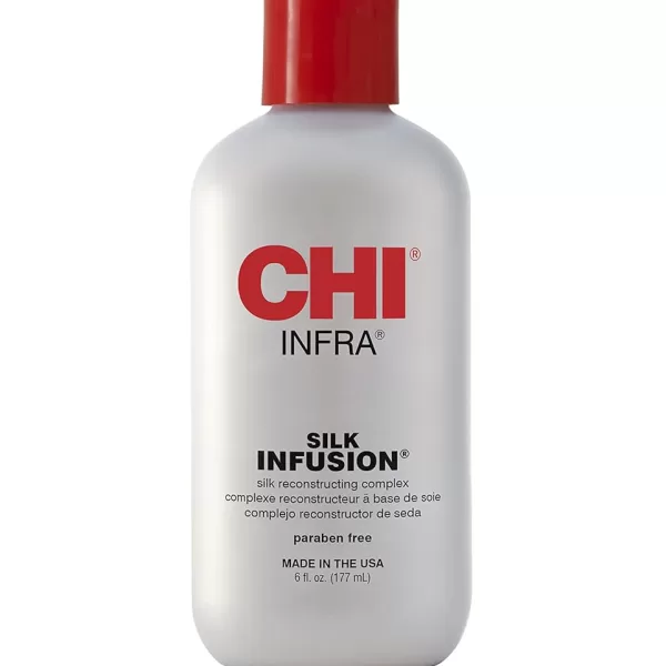 CHI Silk Infusion Haarcrème - 177 ml, Leave-In Treatment für alle Haartypen, schützt gegen Hitze, SLS-frei, stärkt & glättet beschädigtes Haar