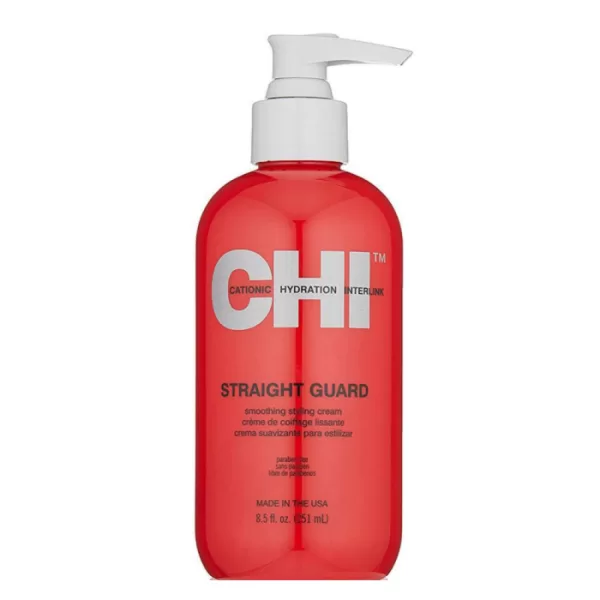 CHI Straight Guard Smoothing Crème 251 ML - Gladmakende en verzorgende crème voor alle haartypes, elimineert pluis, vrij van sulfaten en parabenen.