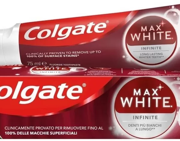 Colgate Max White Infinite Tandpasta 75ml - Verpakking van 12 - Voor een Stralend Witte Glimlach! Optimale Mondverzorging!