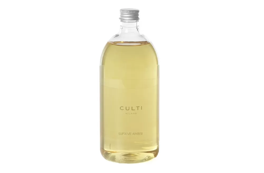 Culti Milano Supreme Amber Refill 1000 ml - Intensiver Raumduft mit Weihrauch, Patchouli & Vanille für ein magisches Ambiente