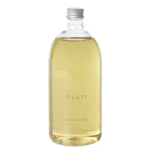 Culti Milano Supreme Amber Refill 1000 ml - Intensiver Raumduft mit Weihrauch, Patchouli & Vanille für ein magisches Ambiente