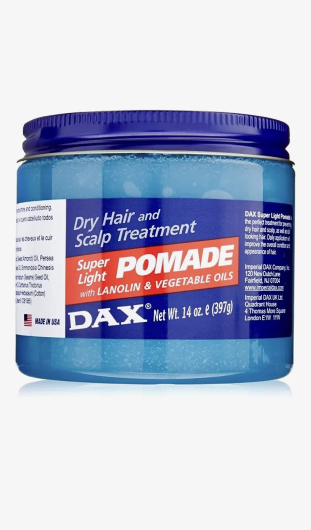 DAX Pomade Super Light - Haar- und Kopfhautbehandlung, verhindert Trockenheit, verleiht Glanz, beugt Haarbruch vor, für weiches, glattes Haar.