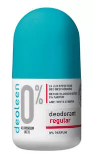 Deoleen Regular Roller 50ml – Hypoallergene Anti-Transpirant, 24 uur bescherming, 0% parfum, geen witte strepen, dermatologisch aanbevolen