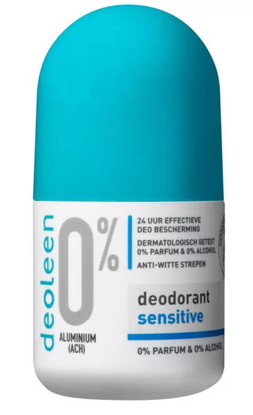 Deoleen Sensitive Roller Trio 3x50ml | Hypoallergeen, 24u Effectief, 0% Alcohol & Parfum, Voor Gevoelige Huid, Anti-transpirant, Geen Witte Strepen