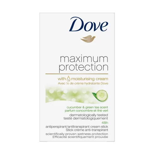 Dove Maximum Protection Go Fresh Cucumber 45ml - Sterke Anti-transpirant Deodorant met Groene Thee Geur voor Ultieme Bescherming en Frisheid