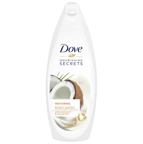 Dove Nourishing Secrets Body Wash 500ml - Kokosolie & Amandelmelk für weiche Haut, voedend & romig, ideaal voor dagelijkse verzorging