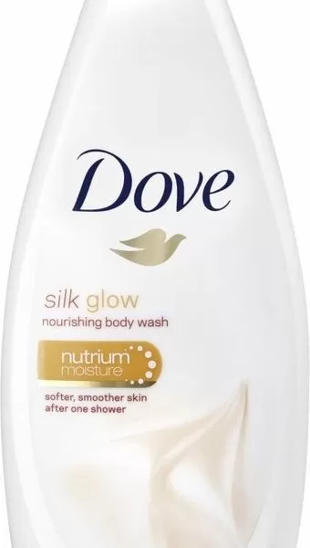 Dove Nourishing Silk Douchegel 450ml - Hydraterende, verzorgende douchecrème voor een zachte, stralende huid - Dermatologisch getest, dagelijks gebruik