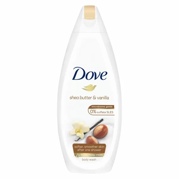 Dove Purely Pampering Douchecreme Vanille & Shea Butter 500 ml - Nährend, cremig, feuchtigkeitsspendend für gepflegte Haut