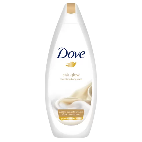 Dove Silk Glow Douchecrème 500ml - Zijdezachte Huid, Stralende Glans, Verzorgende Body Wash voor Dagelijks Gebruik