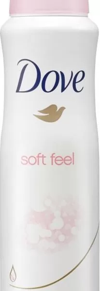 Dove Soft Feel Anti-Transpirant Deodorant Spray 150 ml – 48h Schutz, Alkohol-frei, mit Vitamine E & pflegender Creme, poederzarte Duftnote