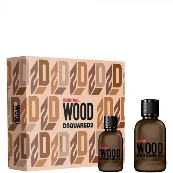 Dsquared2 Wood Original Set - Eau de Parfum 50ml + Travelspray 10ml | Luxe Geschenkset voor Hem - Houtachtige Geur met Viooltjes & Musk