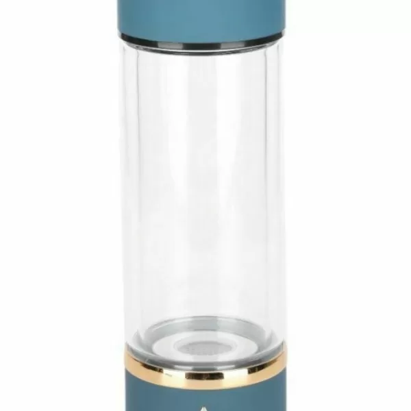 e-WATER HYDRO-Bottle 300ml mit USB-Ladekabel - Tragbare Wasserstoff-Flasche, Borosilikatglas, Wasserionisierer für gesundes H2-Wasser