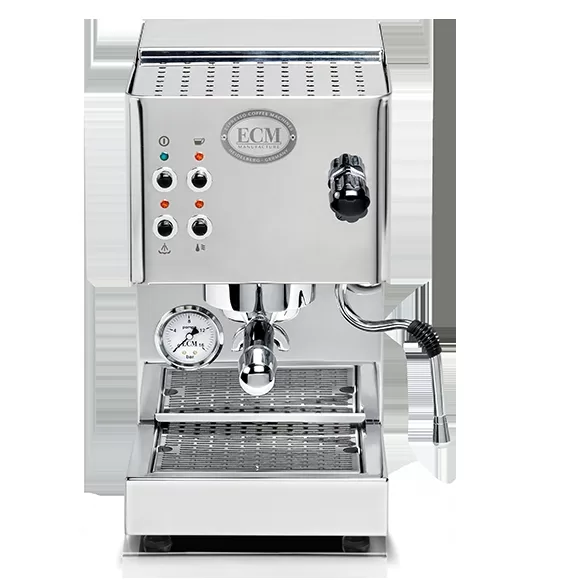 ECM Casa V Siebträgermaschine - Kompakte Espressomaschine mit 2,8l Wassertank, massiver Messingkessel, individuell einstellbarem Pumpendruck, 21 cm breit