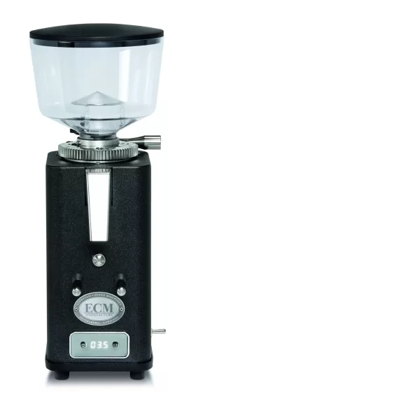 ECM S64 Automatik Kaffeemühle - Grind on Demand, 64mm Flach-Mahlscheiben, 500g Bohnenbehälter, stufenlose Mahlgradregulierung, Anthrazit