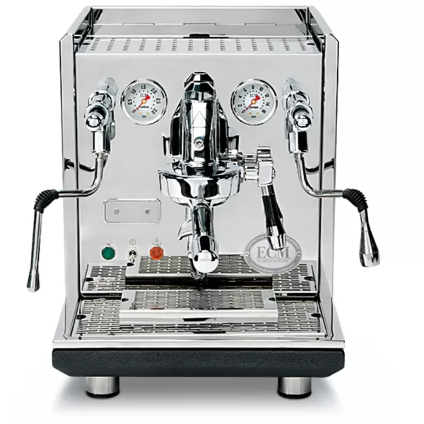 ECM Synchronika Dualboiler Espressomaschine - PID, Rotationspumpe, Edelstahl, 2x Siebträger, 0,74L Kaffee- & 2,0L Dampfkessel, elegant anthrazit/silber