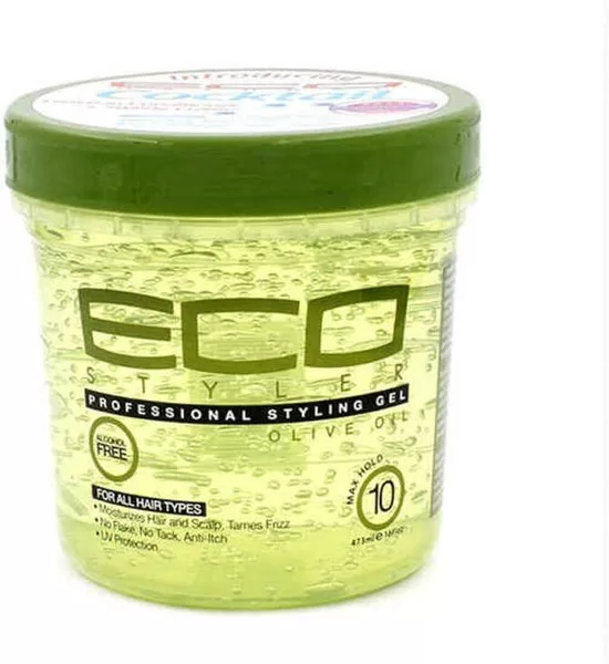 Eco Styler Olive Oil Gel 473 ml - Sterke Hold #10, Hydrateert en Definieert Krullen, Geschikt voor Alle Haartypes, Geen Witte Vlokjes