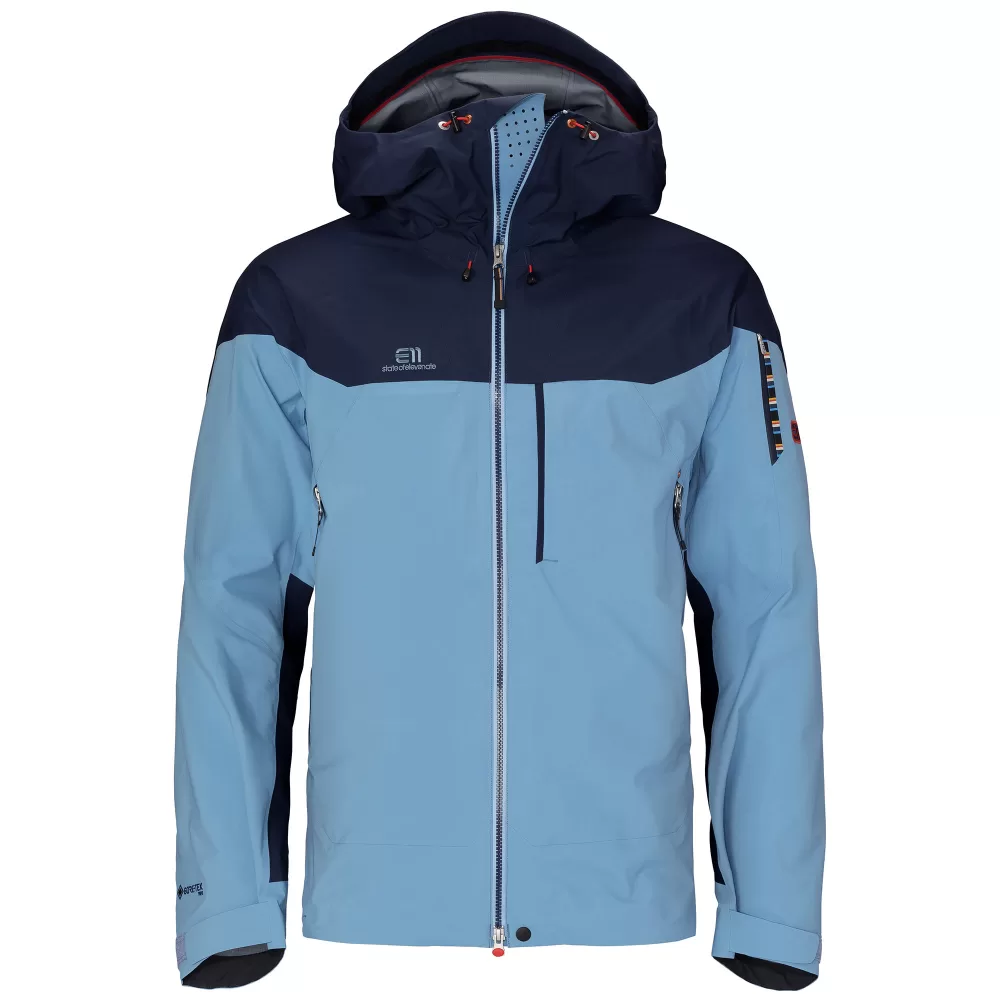 ELEVENATE Bec de Rosses Herren Hardshelljacke L, Nordic Blue - 3-lagiges Gore-Tex Pro, atmungsaktiv, wetterfest, ideal für Ski & Bergtouren